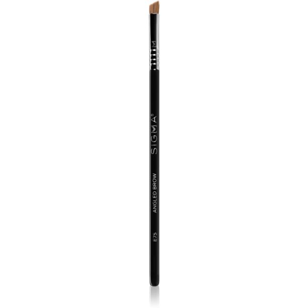 Sigma Beauty E75 Angled Brow Brush скосена четка за вежди 1 бр.