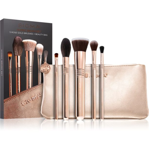 Sigma Beauty Iconic Brush Set Комплект четки с чантичка