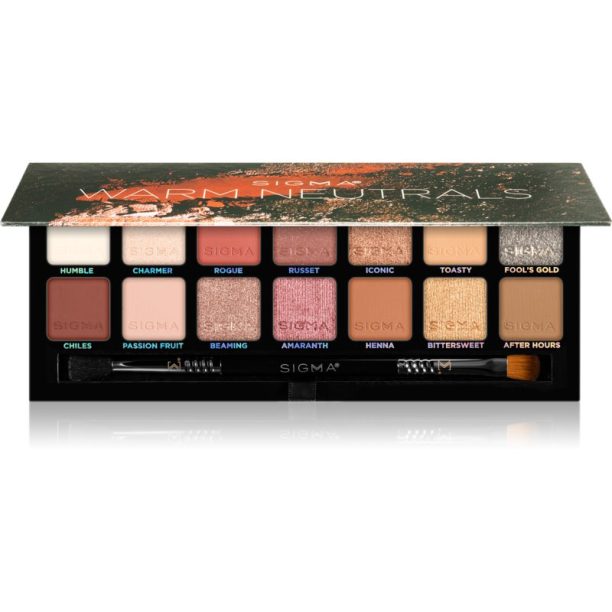 Sigma Beauty Warm Neutrals Eyeshadow Palette палитра от сенки за очи 25.5 гр.