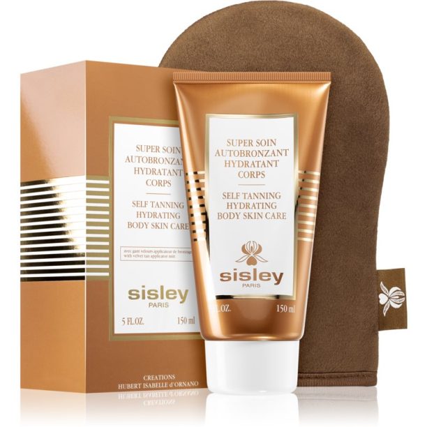 Sisley Super Soin Self Tanning Hydrating Body Skin Care автобронзант мляко за тяло s aplikační rukavicí 150 мл.