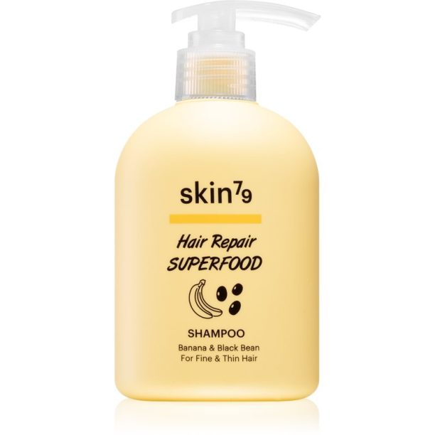 Skin79 Hair Repair Superfood Banana & Black Bean шампоан за финна и уредяваща коса 230 мл.