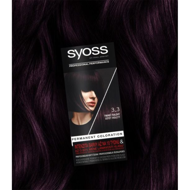 Syoss Color перманентната боя за коса цвят 3-3 Dark Violet купи на топ цена