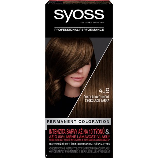 Syoss Color перманентната боя за коса цвят 4-8 Chocolate Brown на ниска цена