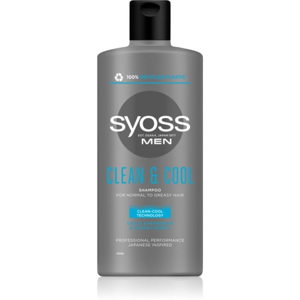 Syoss Men Clean & Cool шампоан за нормална към омазняваща се коса 440 мл. на ниска цена