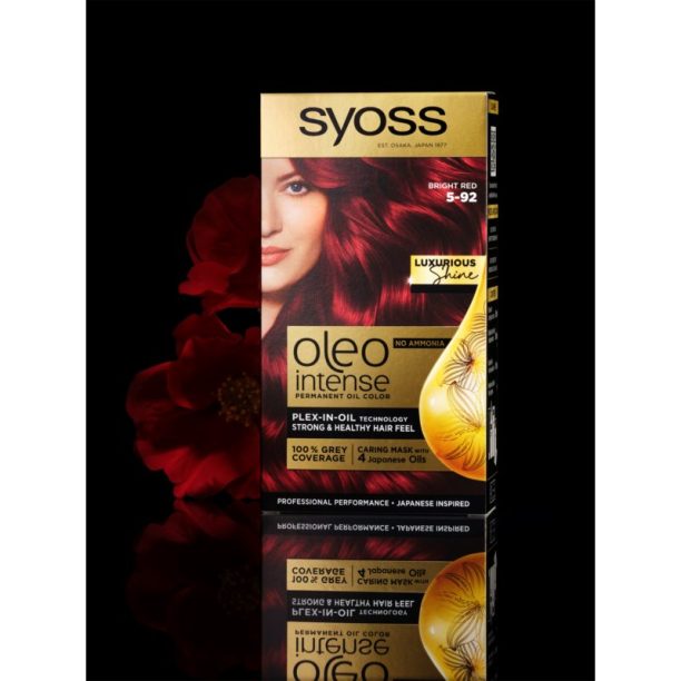 Syoss Oleo Intense перманентната боя за коса с олио цвят 5-92 Bright Red 1 бр. купи на топ цена