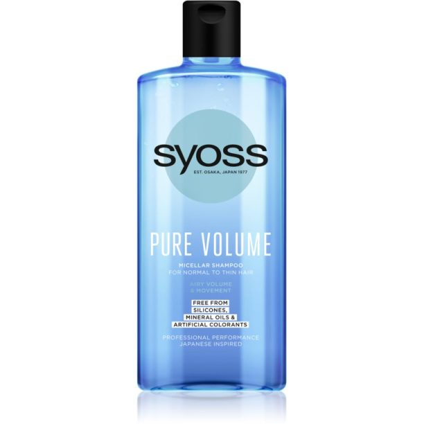 Syoss Pure Volume мицеларен шампоан за обем без силикон 440 мл.