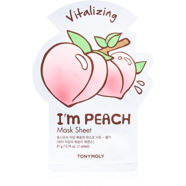 TONYMOLY I'm PEACH ревитализираща платнена маска 21 гр.