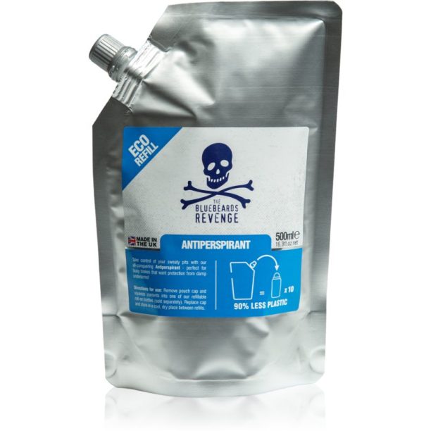 The Bluebeards Revenge Antiperspirant Refill Pouch рол- он против изпотяване за мъже резервен пълнител 500 мл.