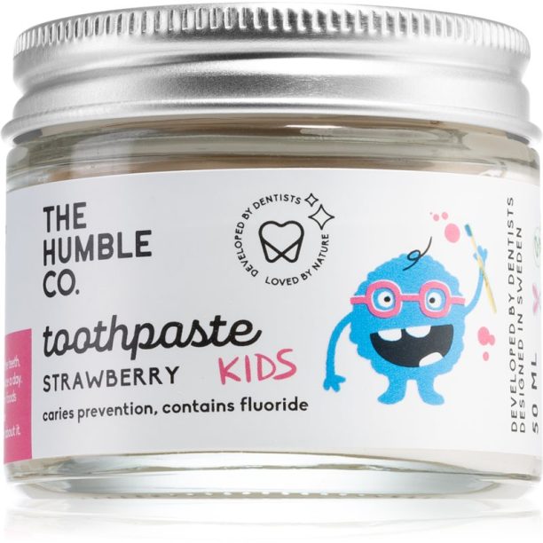 The Humble Co. Natural Toothpaste Kids натурална детска паста за зъби с аромат на ягода 50 мл.