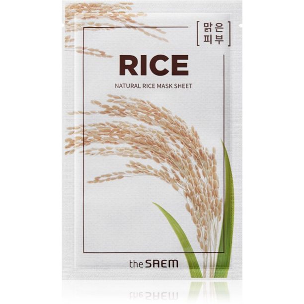 The Saem Natural Mask Sheet Rice платнена маска с хидратиращ и изглаждащ ефект 21 мл.