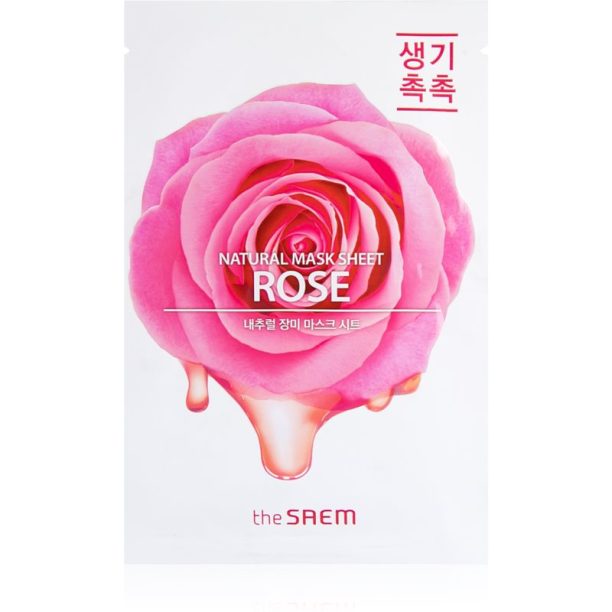 The Saem Natural Mask Sheet Rose платнена маска с хидратиращ и ревитализиращ ефект 21 мл.