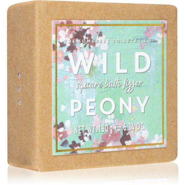 The Somerset Toiletry Co. Square Bath Fizzer ефервесцентни таблетки за вана Wild Peony Plum 180 гр.