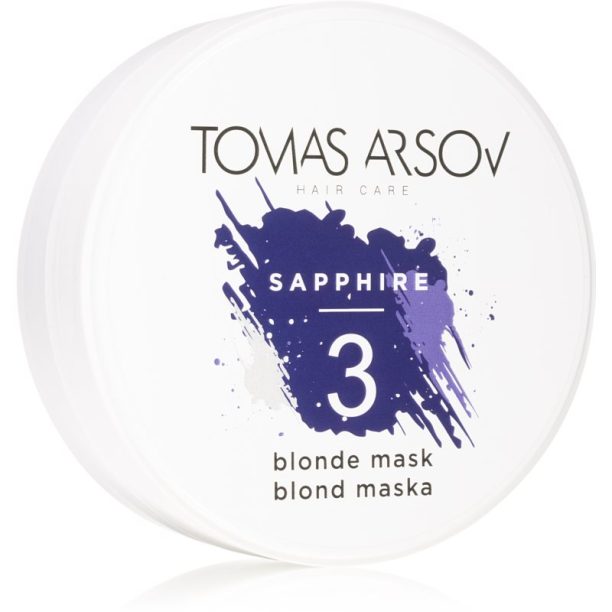 Tomas Arsov Sapphire Blonde Mask естествено неутрализираща маска за блонд коса и коса с кичури 100 мл.