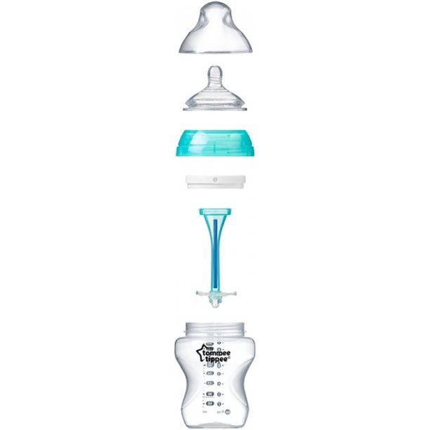 Tommee Tippee Closer To Nature Advanced бебешко шише ДУО ОПАКОВКА против колики 0m+ 2x260 мл. на ниска цена