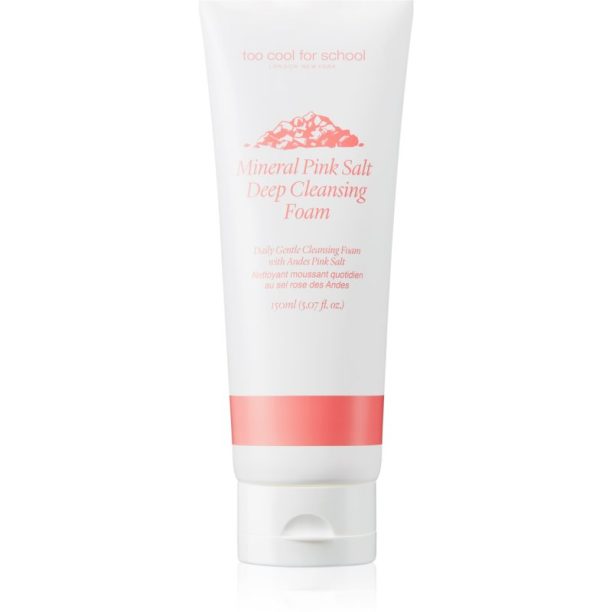 Too Cool For School Mineral Pink Salt Deep Cleansing Foam дълбокопочистваща пяна с пилинг ефект 150 мл.