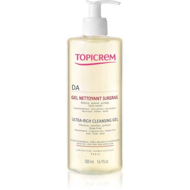 Topicrem AD Ultra-Rich Cleansing Gel почистващ гел за много суха чуствителна и атопична кожа 500 мл.