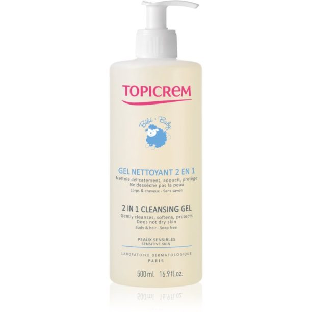 Topicrem BABY My 1st Cleansing Gel 2in1 миещ гел за тяло и коса за деца от раждането им 500 мл.