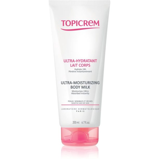 Topicrem UH BODY Ultra-Moisturizing Body Milk дълбоко хидратиращо мляко за тяло за суха и чувствителна кожа 200 мл.