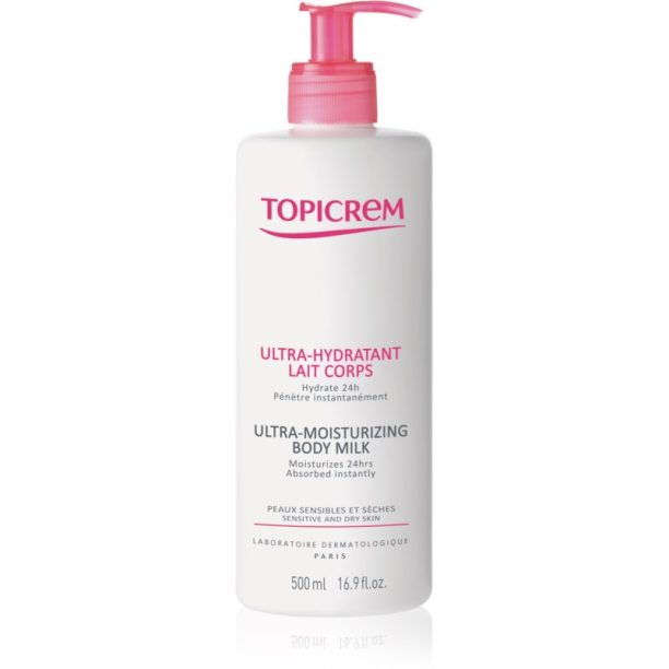 Topicrem UH BODY Ultra-Moisturizing Body Milk дълбоко хидратиращо мляко за тяло за суха и чувствителна кожа 500 мл. на ниска цена