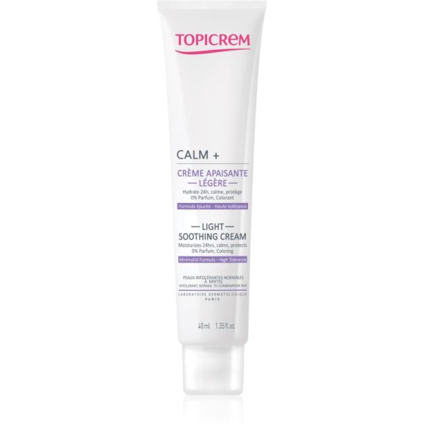 Topicrem UH FACE CALM+ Light Soothing Cream лек успокояващ крем за нормална към смесена кожа 40 мл.