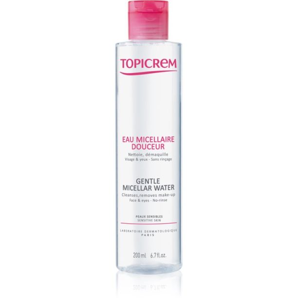 Topicrem UH FACE Gentle Micellar Water нежна почистваща мицеларна вода за чувствителна кожа на лицето и околоочен контур 200 мл.