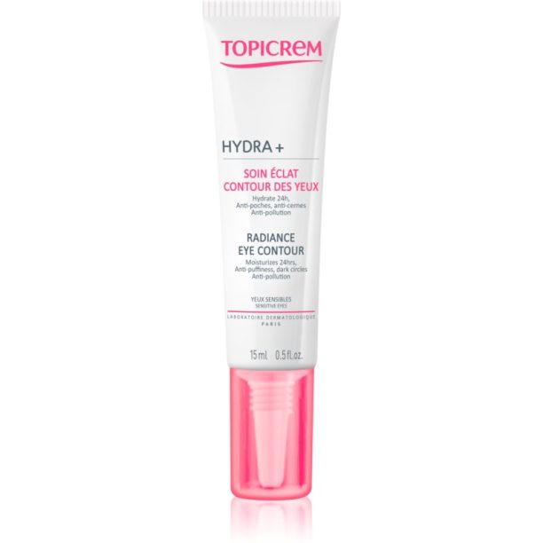 Topicrem UH FACE HYDRA+ Radiance Eye Contour нежен очен крем против тъмни кръгове под очите 15 мл.