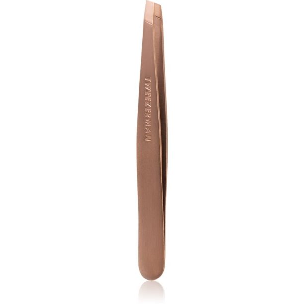 Tweezerman Studio Collection пинсета със скосен връх Rose Gold 1 бр.