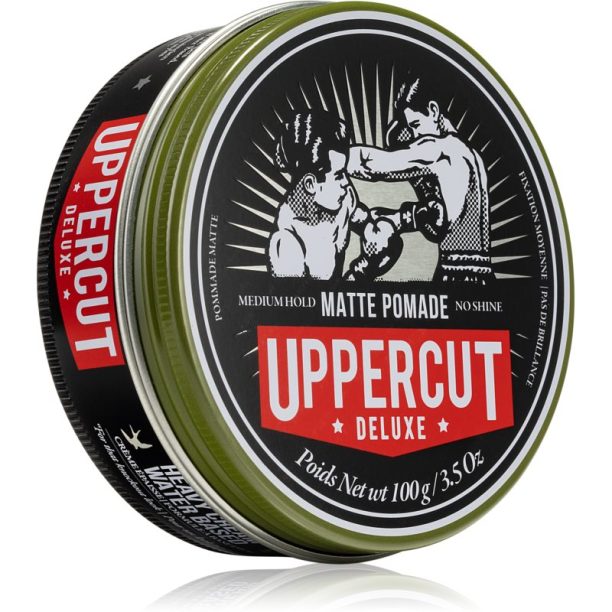 Uppercut Deluxe Matt Pomade матиращ брилянтин за коса за мъже 100 гр.