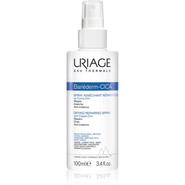 Uriage Bariéderm Drying Repairing Cica-Spray изсушаващ репариращ спрей