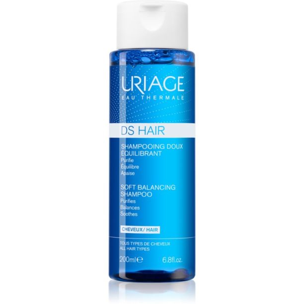 Uriage DS HAIR Soft Balancing Shampoo почистващ шампоан за чувствителна кожа на скалпа 200 мл.