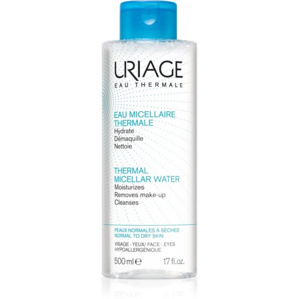 Uriage Hygiène Thermal Micellar Water - Normal to Dry Skin мицеларна почистваща вода за нормална към суха кожа 500 мл.