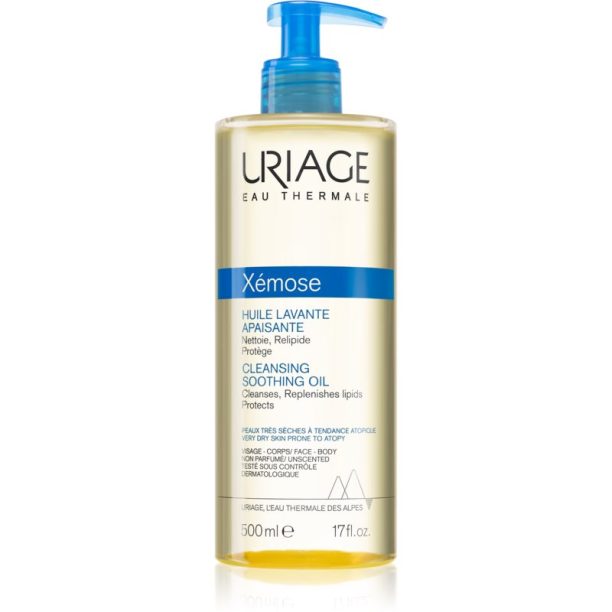 Uriage Xémose Cleansing Soothing Oil успокояващо почистващо олио за лице и тяло 500 мл. на ниска цена