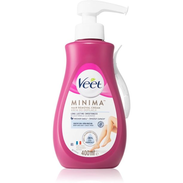 Veet Minima Sensitive Skin крем за депилация за чувствителна кожа алое вера и витамин Е. 400 мл.