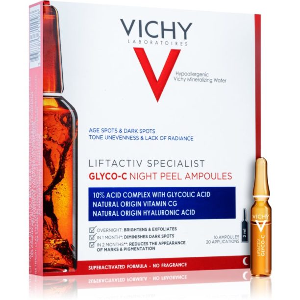 Vichy Liftactiv Specialist Glyco-C Ампули против пигментни петна за нощ 10 x 2 мл.