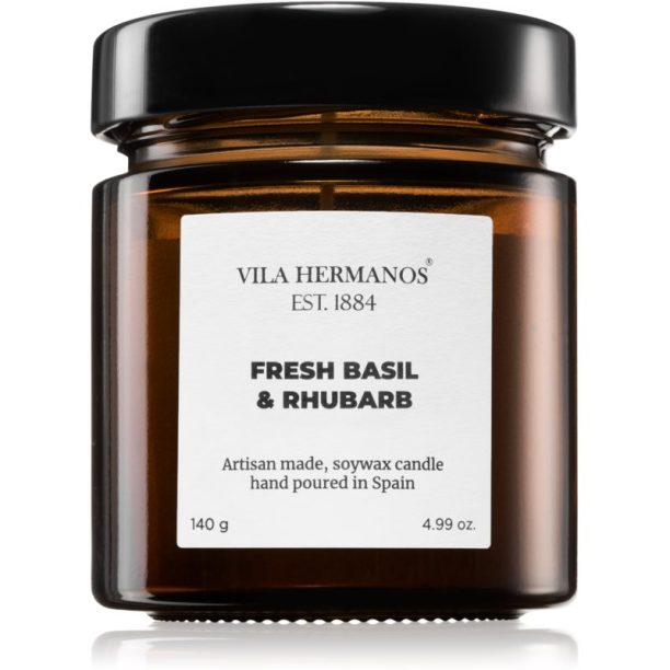 Vila Hermanos Apothecary Fresh Basil & Rhubarb ароматна свещ 140 гр.