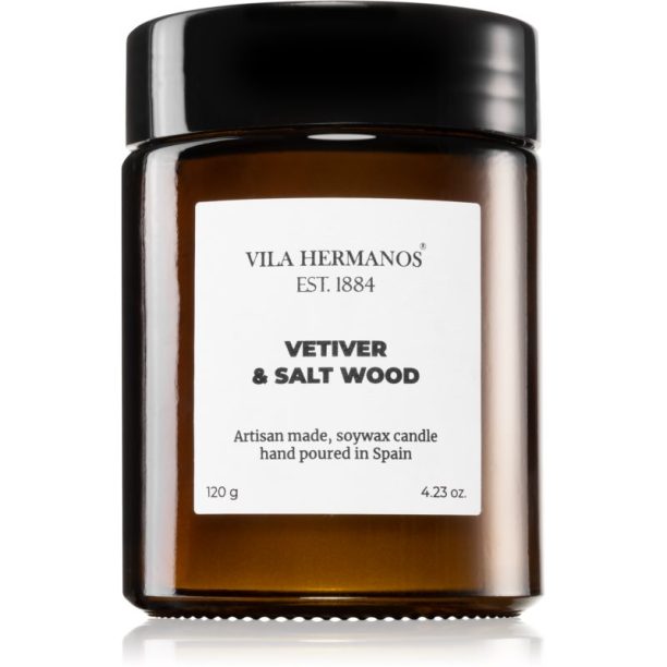 Vila Hermanos Apothecary Vetiver & Salt Wood ароматна свещ 120 гр.