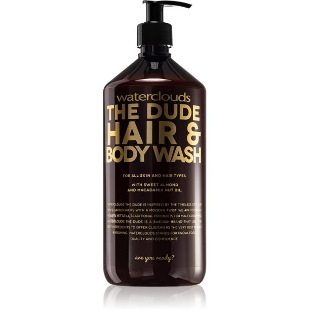 Waterclouds The Dude Hair & Body Wash душ гел и шампоан 2 в 1 1000 мл.