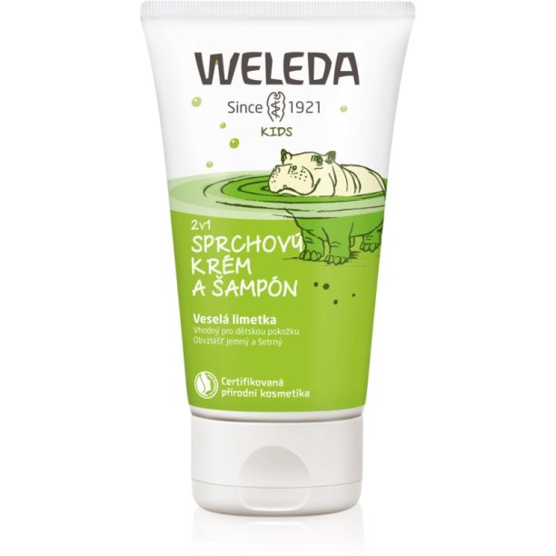 Weleda Kids Cheerful Lime душ-крем и шампоан за деца 2 в 1 150 мл.