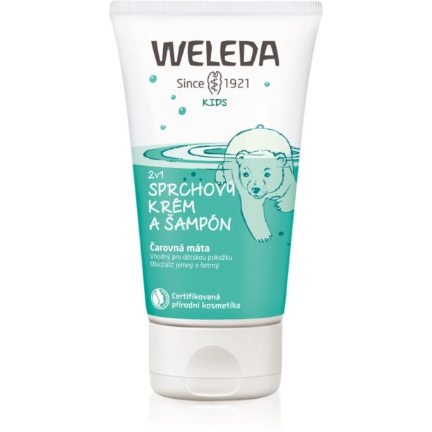 Weleda Kids Magic Mint душ-крем и шампоан за деца 2 в 1 150 мл.