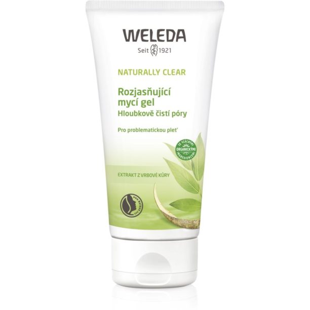 Weleda Naturally Clear озаряващ измиващ гел за проблемна кожа 100 мл.