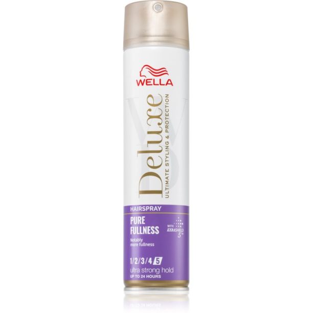 Wella Deluxe Pure Fullness лак за коса с екстра силна фиксация за обем 250 мл.