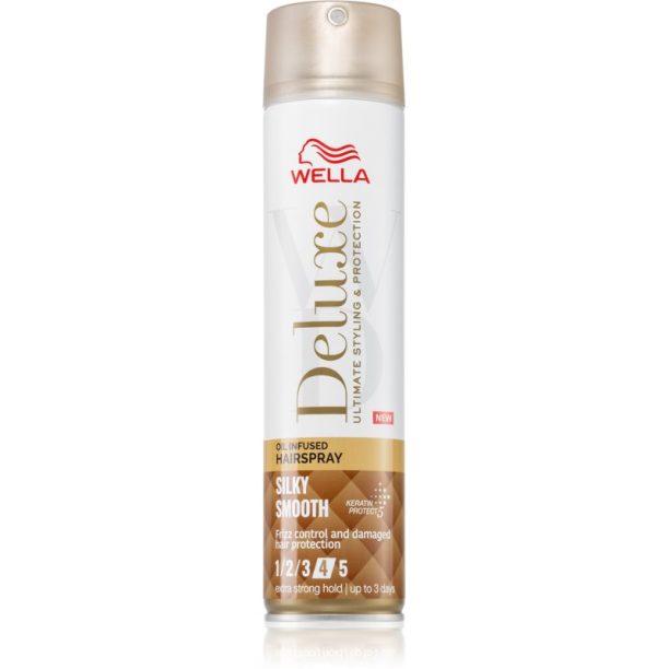 Wella Deluxe Silky Smooth регенериращ лак за коса за екстра силна 250 мл.