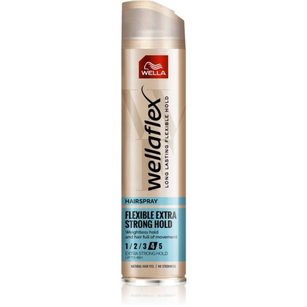 Wella Wellaflex Flexible Extra Strong лак за коса със силна фиксация 250 мл.