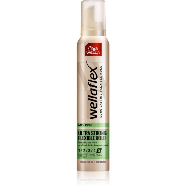 Wella Wellaflex Flexible Ultra Strong пяна втвърдител ултра силна фиксация 200 мл.