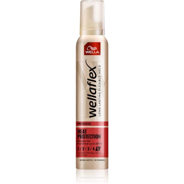 Wella Wellaflex Heat Protection пяна втвърдител за топлинно третиране на косата 200 мл.