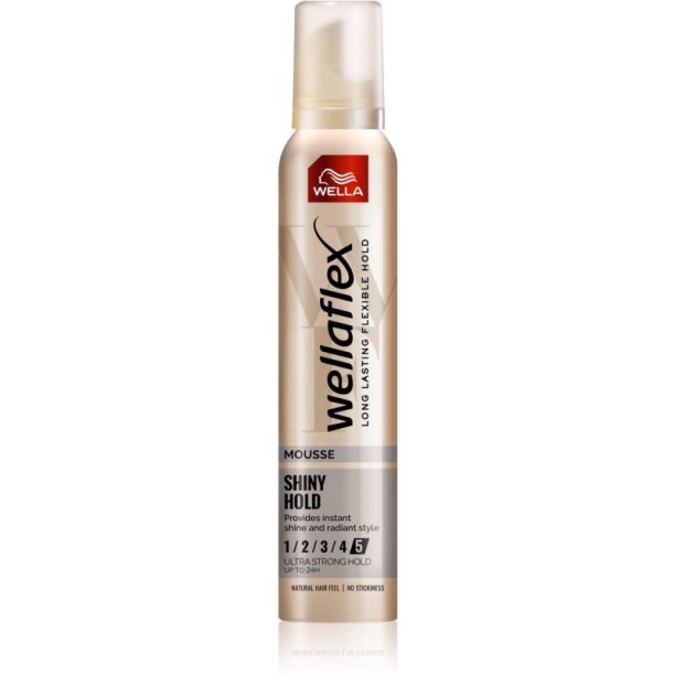 Wella Wellaflex Shiny Hold пяна втвърдител за блясък 200 мл.