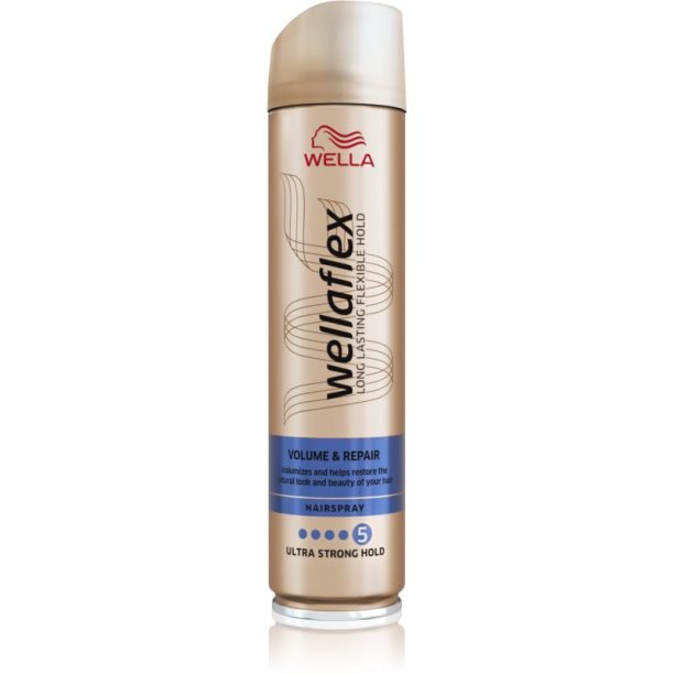 Wella Wellaflex Volume & Repair лак за коса с екстра силна фиксация за обем и жизненост 250 мл.