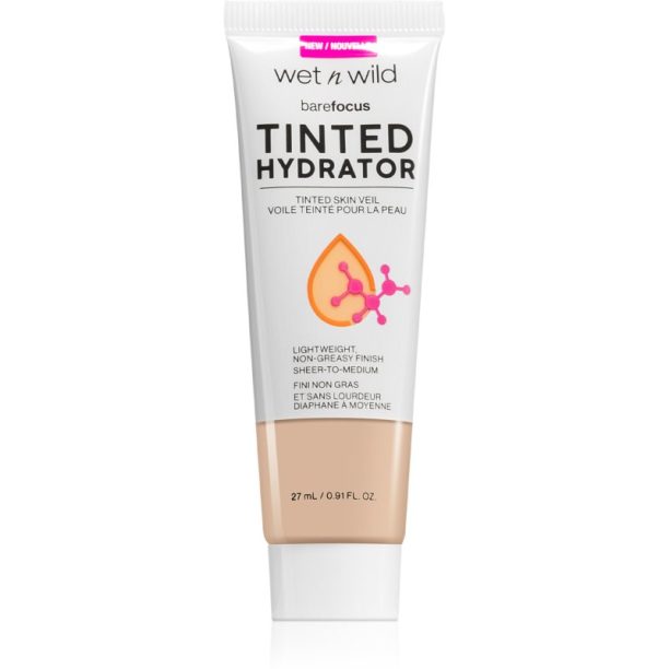 Wet n Wild Bare Focus Tinted Hydrator тониращ флуид за уеднаквяване на цвета на кожата цвят Fair 27 мл.