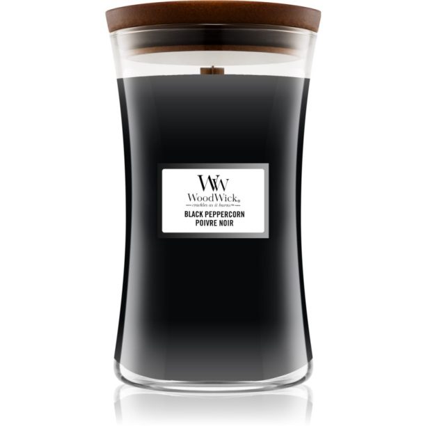 Woodwick Black Peppercorn ароматна свещ с дървен фитил 609