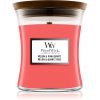 Woodwick Melon & Pink Quarz ароматна свещ  с дървен фитил 85 гр.